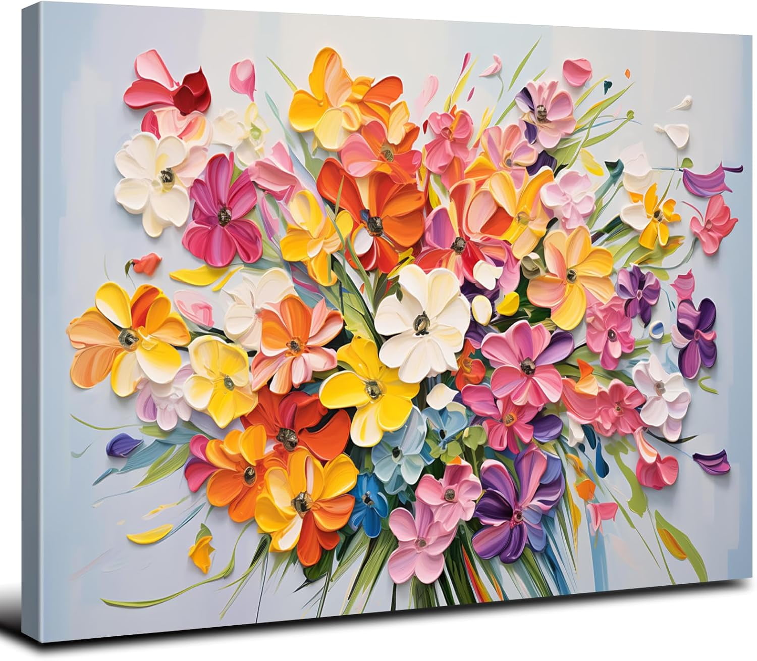 AXXPostersAbstract Floral Paintings Bathroom Decor Colorful Purple