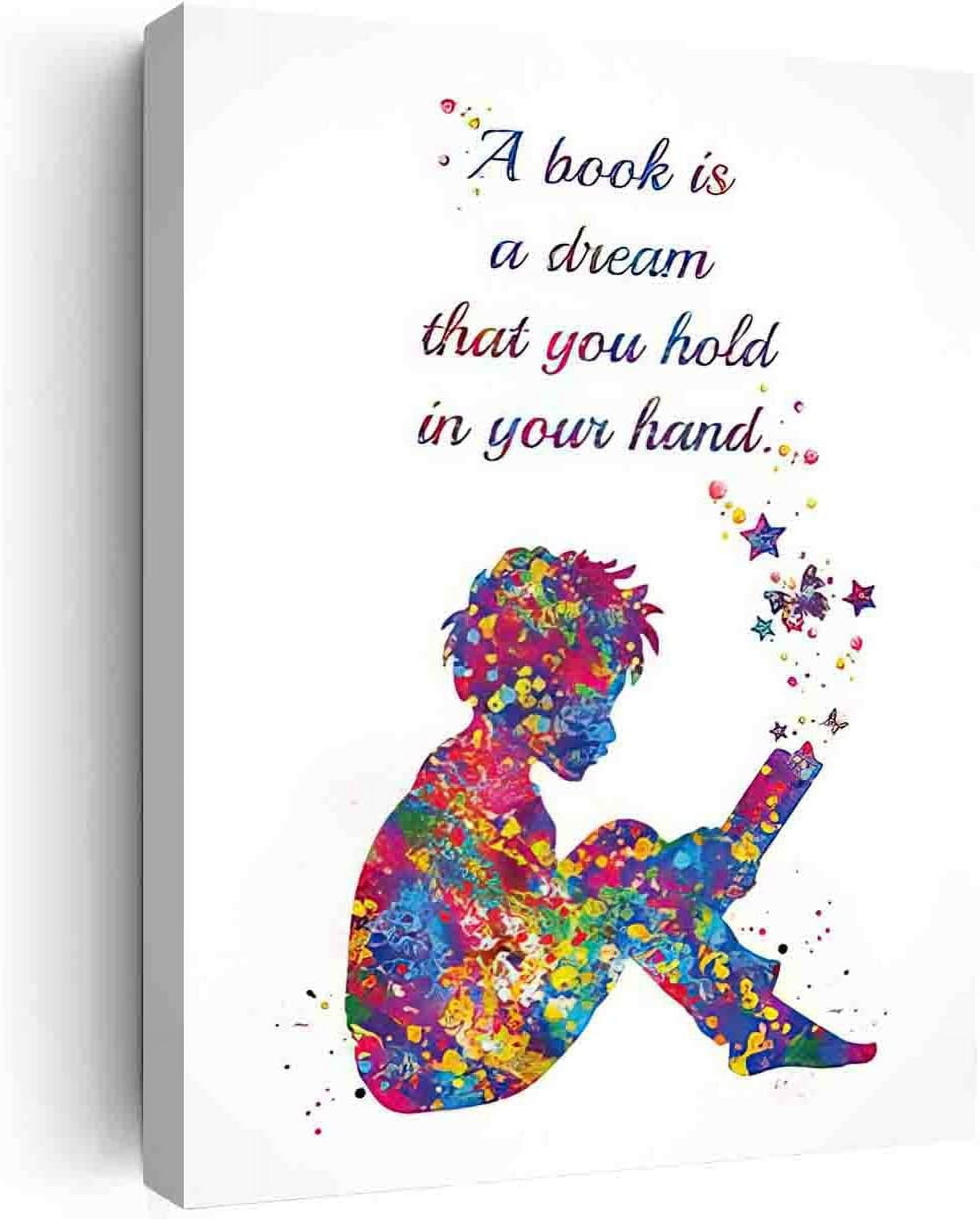 AXXPosters Art Wall Poster,Reader Boy Watercolor Print Book Lover Gift ...