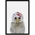 AXXPosters Canvas Art Posters and Wall Art Prints Cute Owl With Flower ...