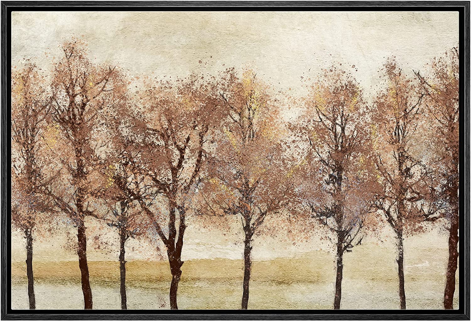 AXXPosters- Canvas Print Wall Art Autumn Fall Orange Leaf Forest Tree ...