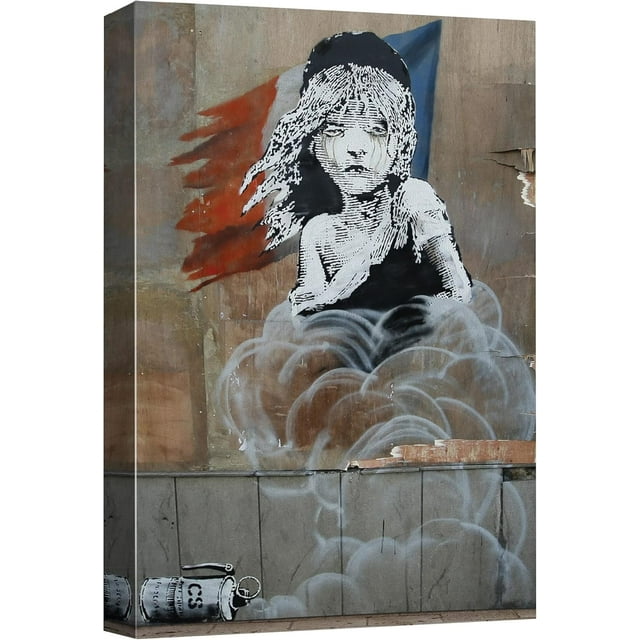 AXXPosters- Canvas Print Wall Art Banksy Les Miserables with French ...