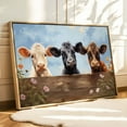 AXXPosters Cute Cow Canvas Wall Art Farmhouse Highland Cow Picture Cow ...