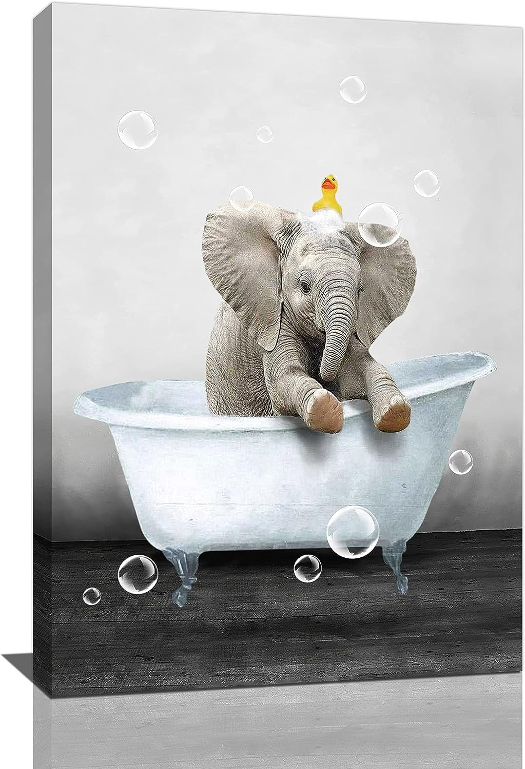 AXXPosters-Elephant Bathroom Wall Art Funny Elephant Baby Wall Decor ...