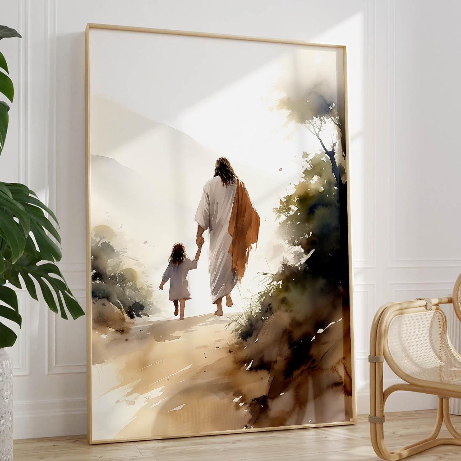 AXXPosters Jesus and Little Girl Wall