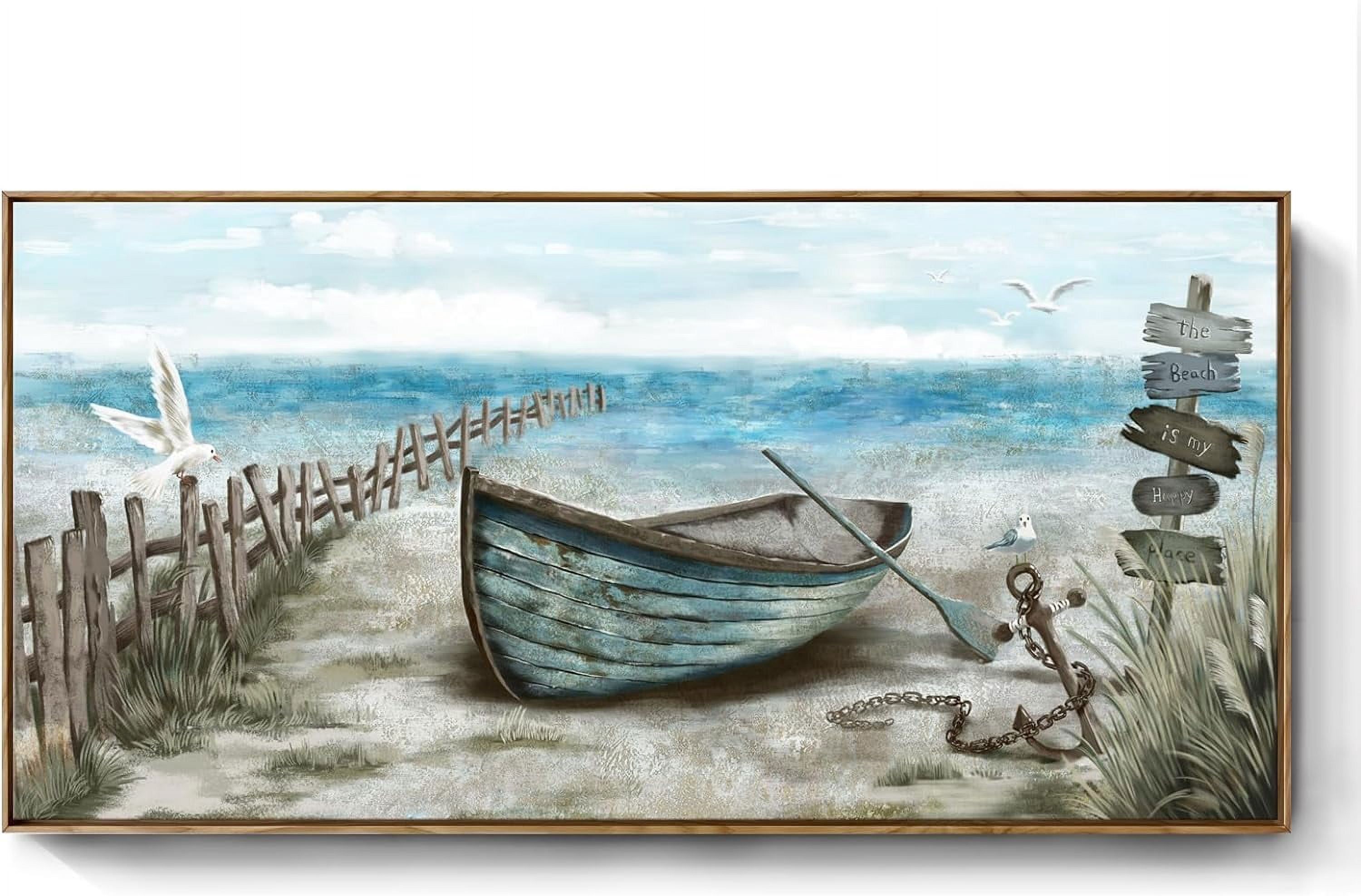 AXXPosters-Large Wall Art for Living Room Coastal Canvas Picture ...