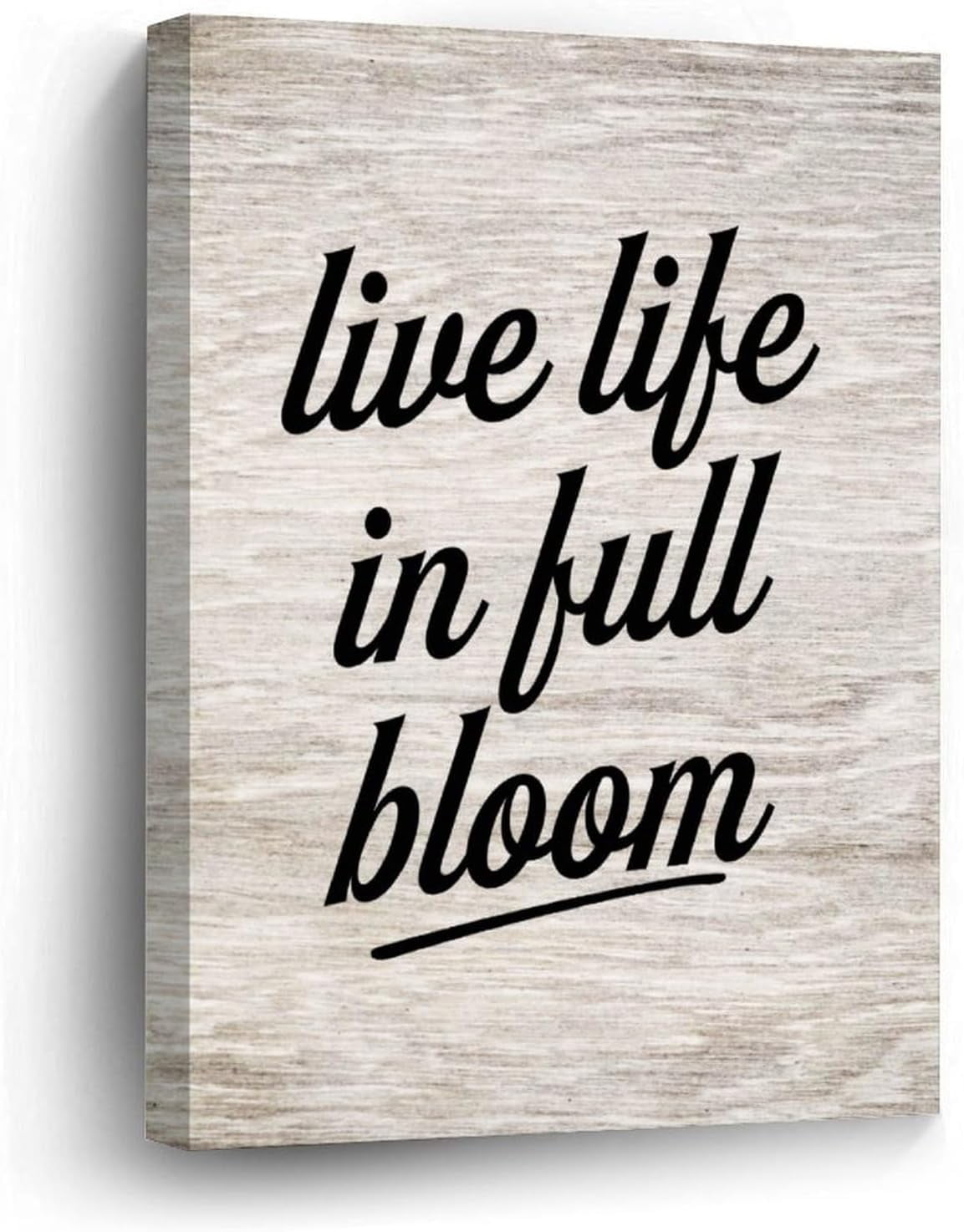 AXXPosters Live Life in Full Bloom Canvas Wall Art 8x10in Inspirational ...