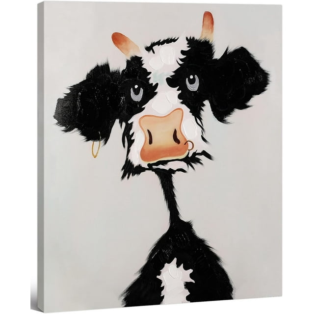 AXXPosters-Modern Animal Pop Art - Framed - Mean Cow Canvas Print Home ...