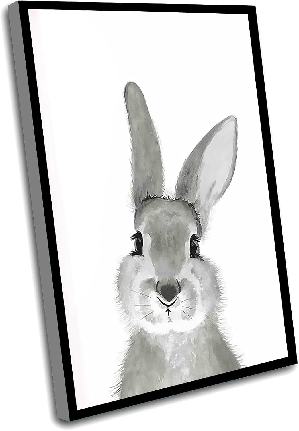 Small Rabbit Print AXXPosters Small Bathroom Wall Decor,Baby Girl Bathroom Art,Grey Rabbit ...