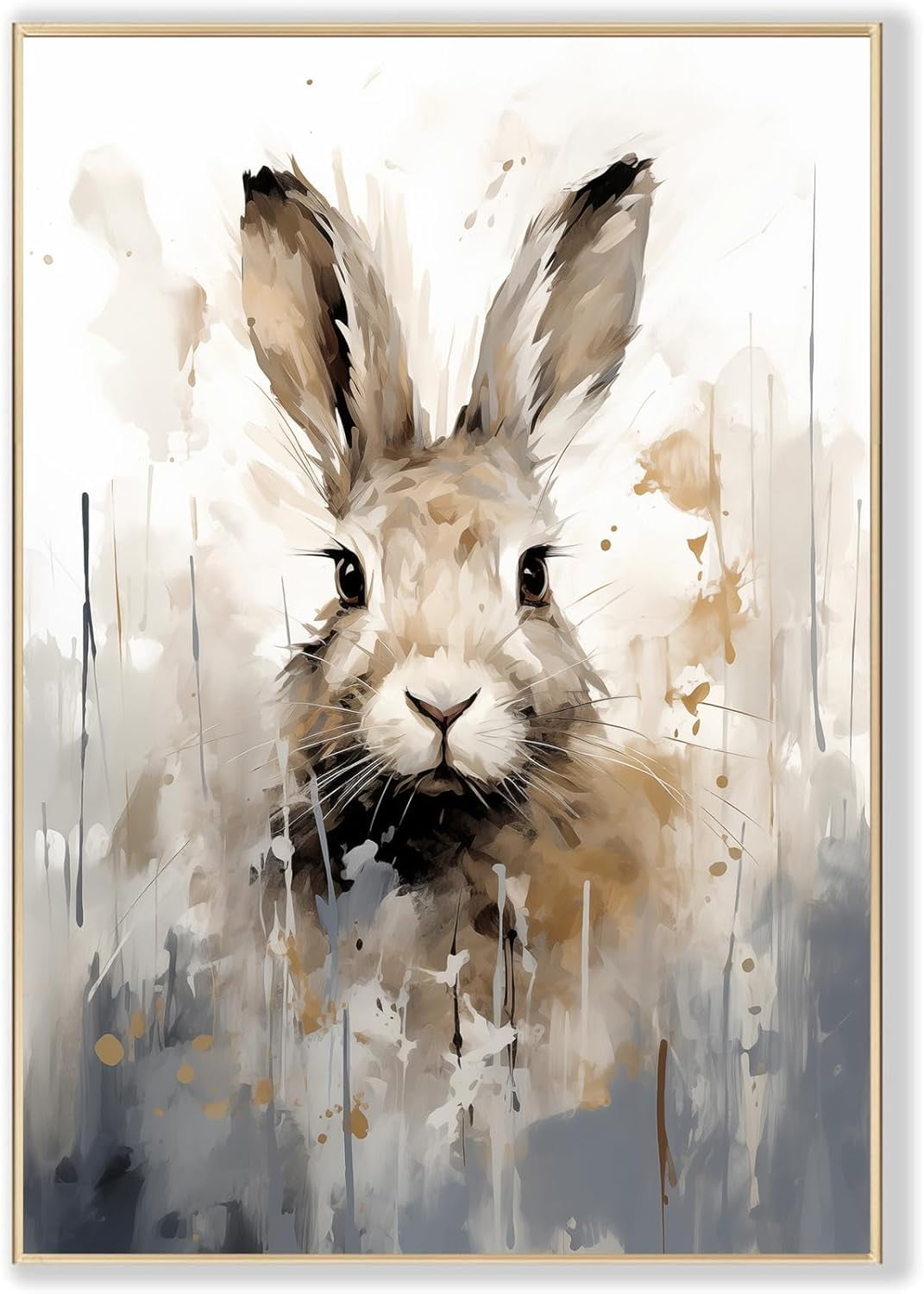 AXXPosters Watercolor Nursery Wall Art Cute Rabbit Bunny Poster ...
