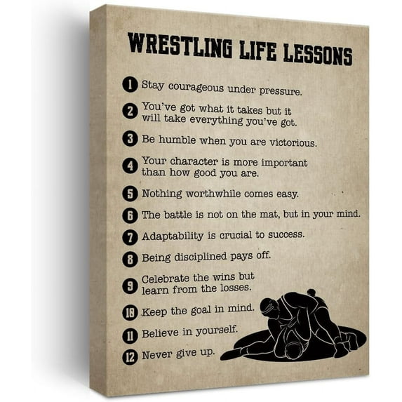 AXXPosters-Wrestling Gifts Inspirational Wall Decor Canvas Wall Art Artwork Wrestling Art Paintings Sports Posters for Athletes Players Wrestler Home Living Room Game Room Playroom Bedroom Gym Decor