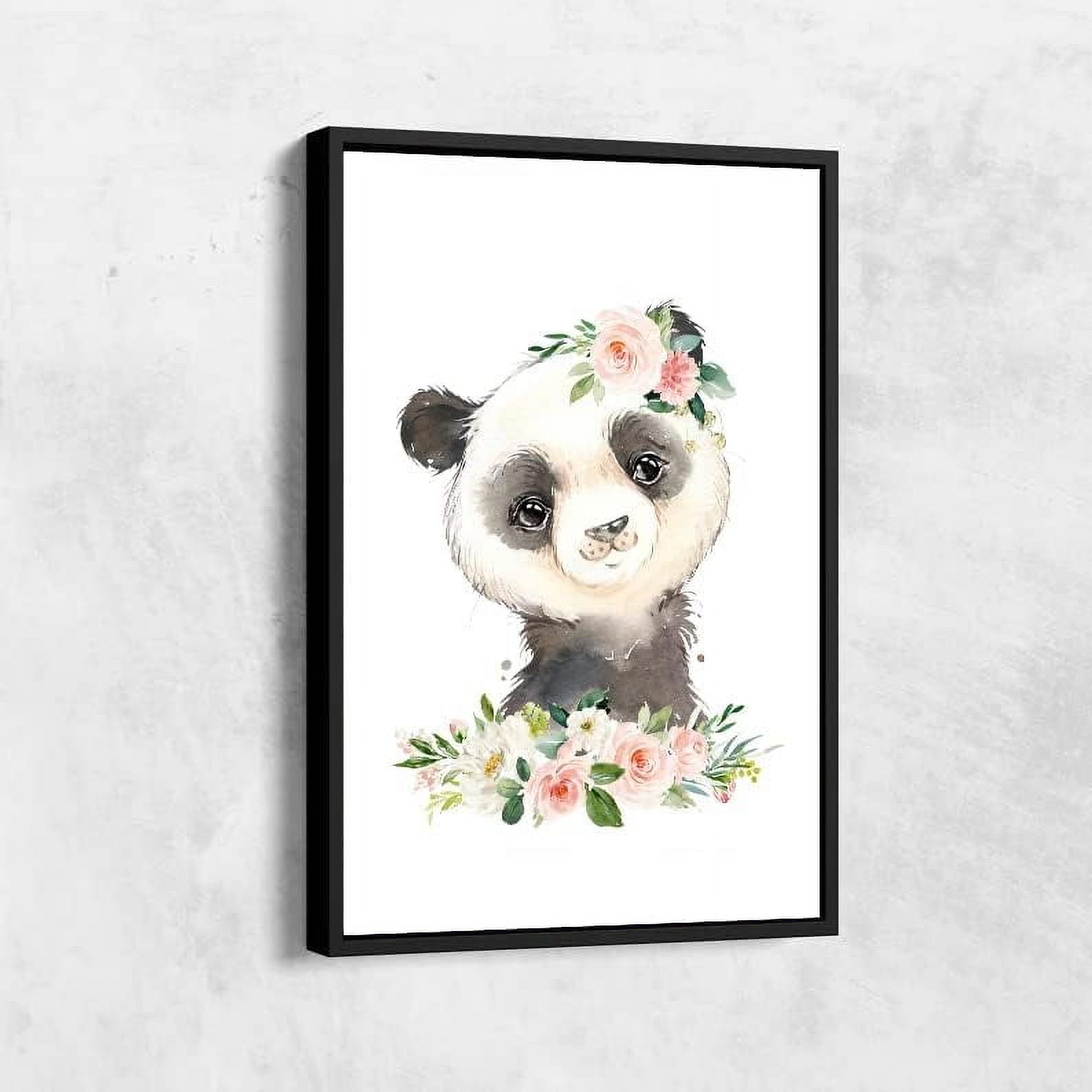 AXXPosters Young Panda Canvas Wall Art Animals Cute Baby Panda Canvas ...