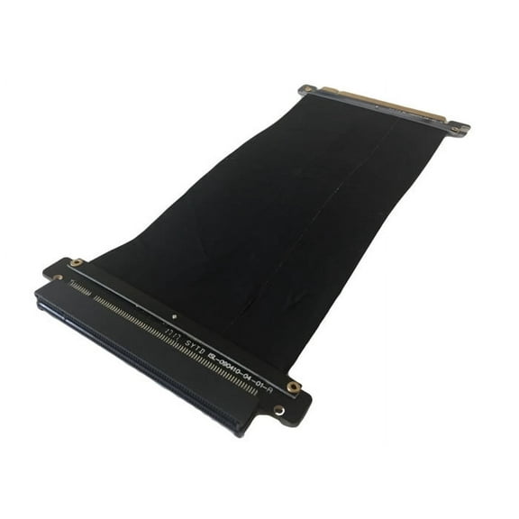 AYA 10-Inch PCI-Express 16X 3.0 Flexible Black Extender High Speed Riser Ribbon Cable AYA-PCIX16-7
