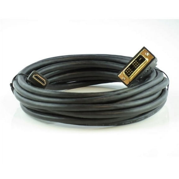 AYA 25Ft (25 Feet) HDMI Male to DVI-D Male 28AWG Cable w/Ethernet & Gold Connectors