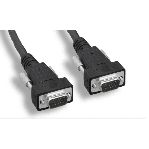 AYA 25Ft (25 Feet) Plenum-Rated (CMP) SVGA HD15 (15-Pins) M/M Monitor Cable 3 Mini Coax Triple Shielded Molded