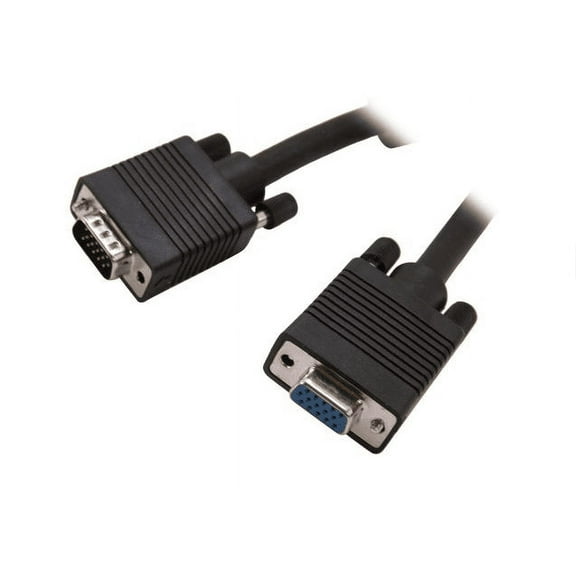 AYA 25Ft. (25 Feet) SVGA Male to Female Monitor Extension Cable 28AWG w/Dual Ferrites