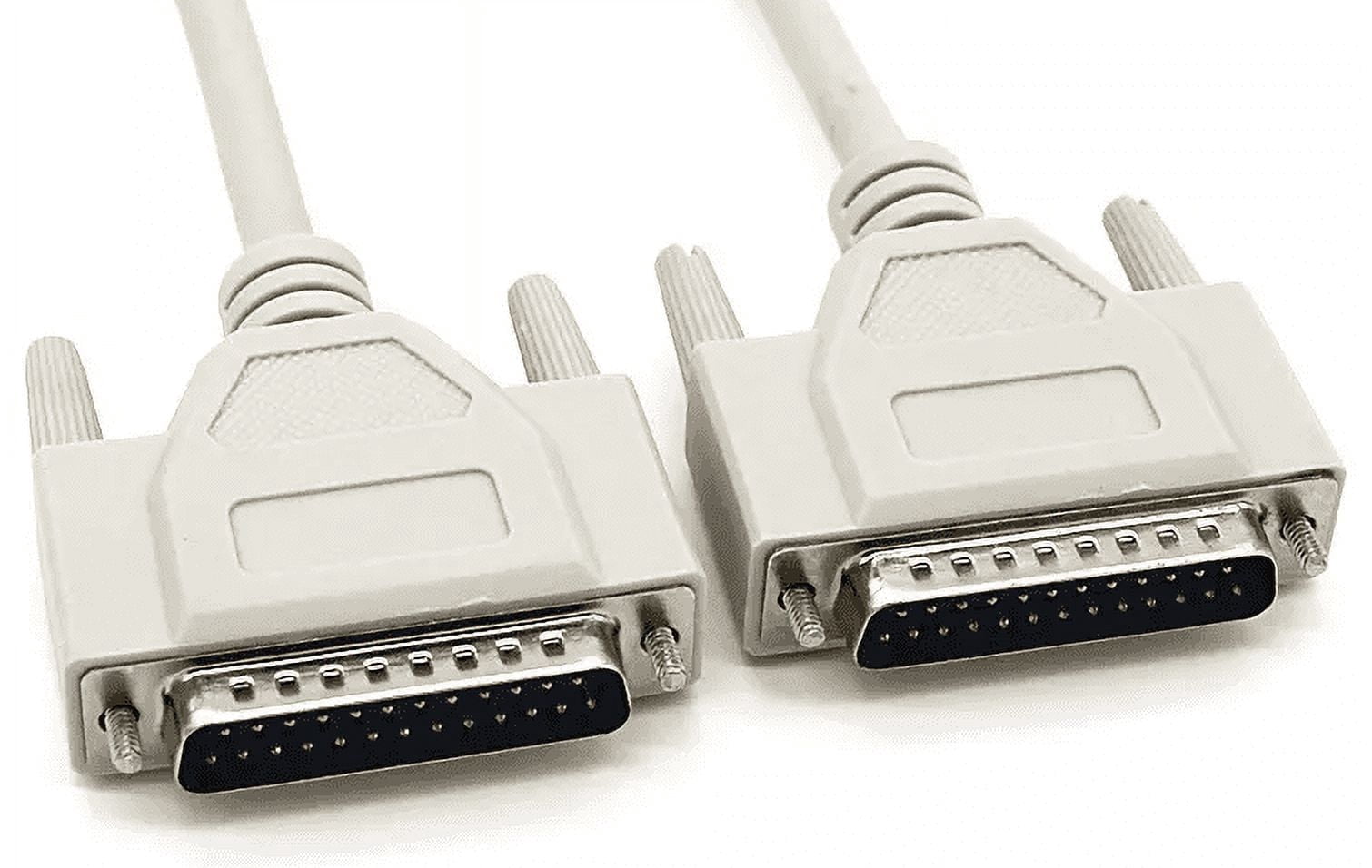 AYA 25Ft. IEEE-1284 DB25 RS232 Male to Male Serial Parallel Cable (25 ...