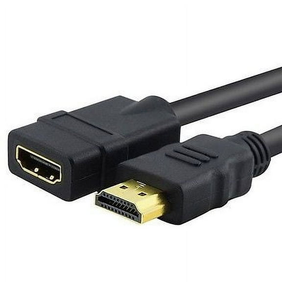 AYA 3Ft (3 Feet) 24AWG High Speed HDMI Male to Female Extension Cable CL2 3D Ready
