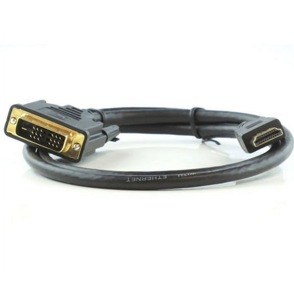 AYA 3Ft (3 Feet) HDMI Male to DVI-D Male 28AWG Cable w/Ethernet & Gold Connectors