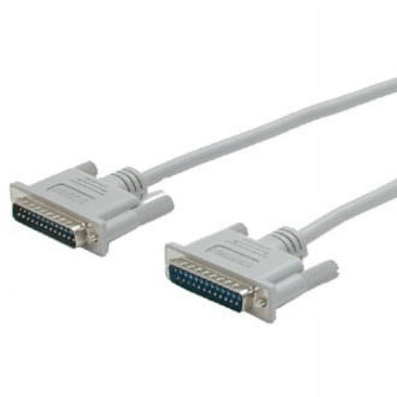 AYA 50Ft. IEEE-1284 DB25 RS232 Male to Male Serial Parallel Cable (50 Feet)