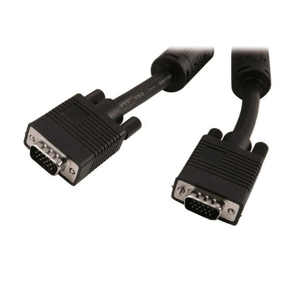 AYA 6Ft. (6 Feet) SVGA Male/Male Monitor Cable 28AWG w/Dual Ferrites