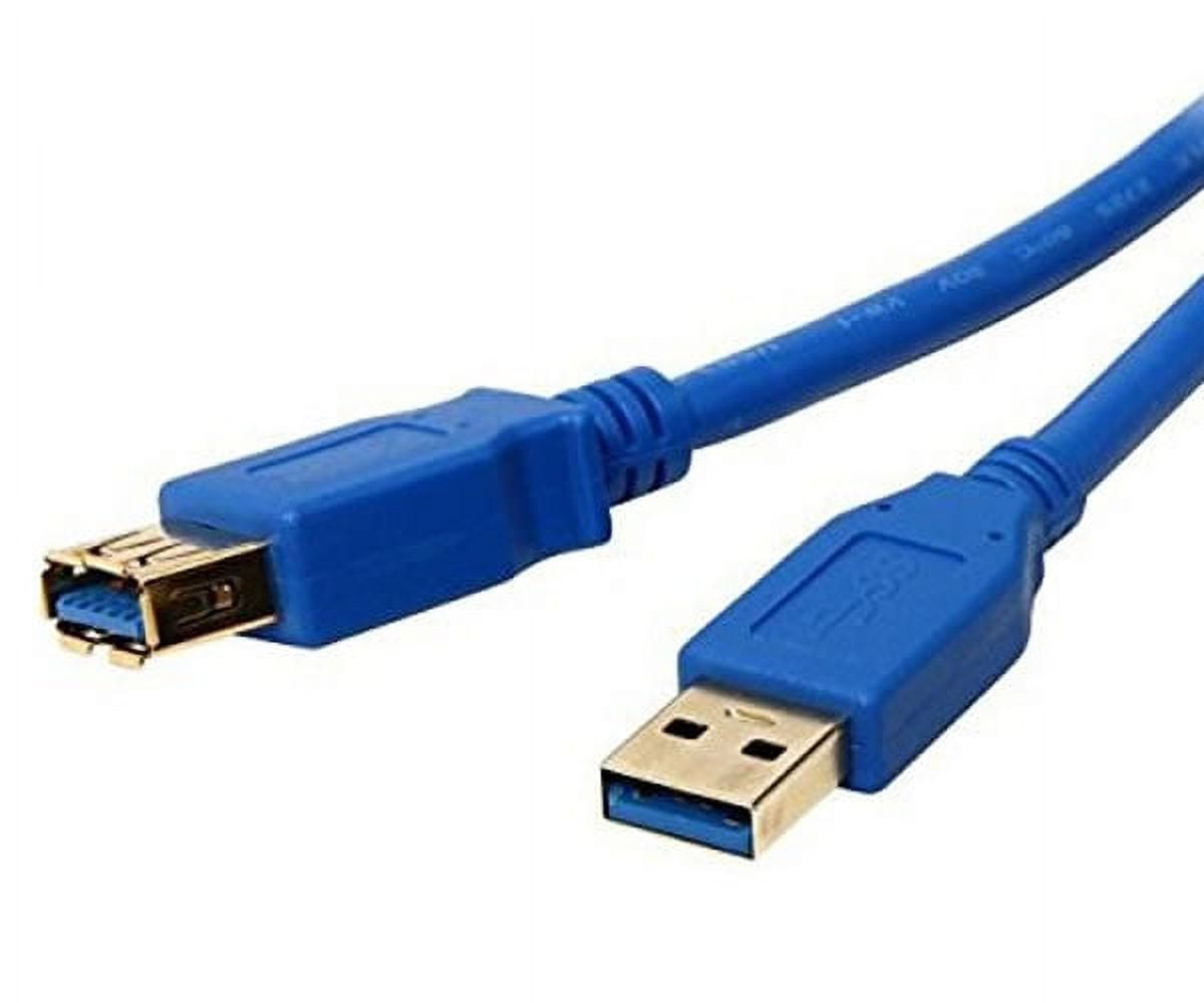 3ft USB 3.0 SuperSpeed Extension Cable - Male A To Female A, 6 Feet Long, By Importer520, Model U3A1-A2-03