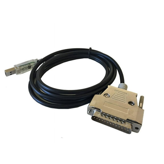AYA 6Ft (6 Feet) USB to Serial RS-232 DB-25 Male Straight-Thru Cable FTDI Chipset