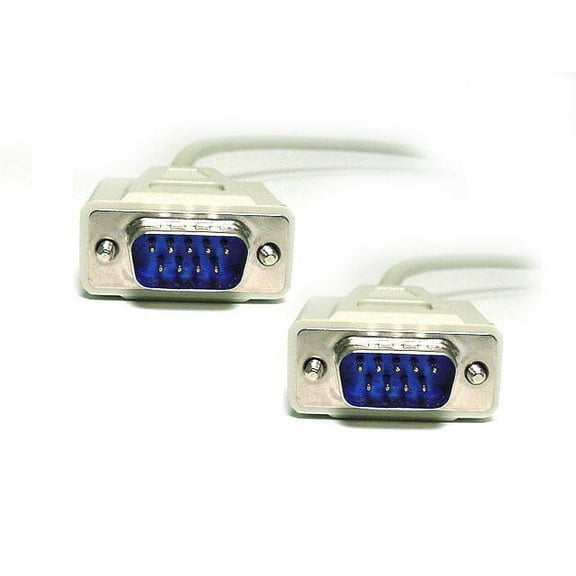 AYA 6Ft. DB9 Serial RS-232 Male to Male Straight-Thru Cable (6 Feet)
