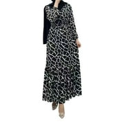 AYA Abaya Dress for Women Long Sleeve Maxi Dresses Middle Arabian Robe Loose Fit