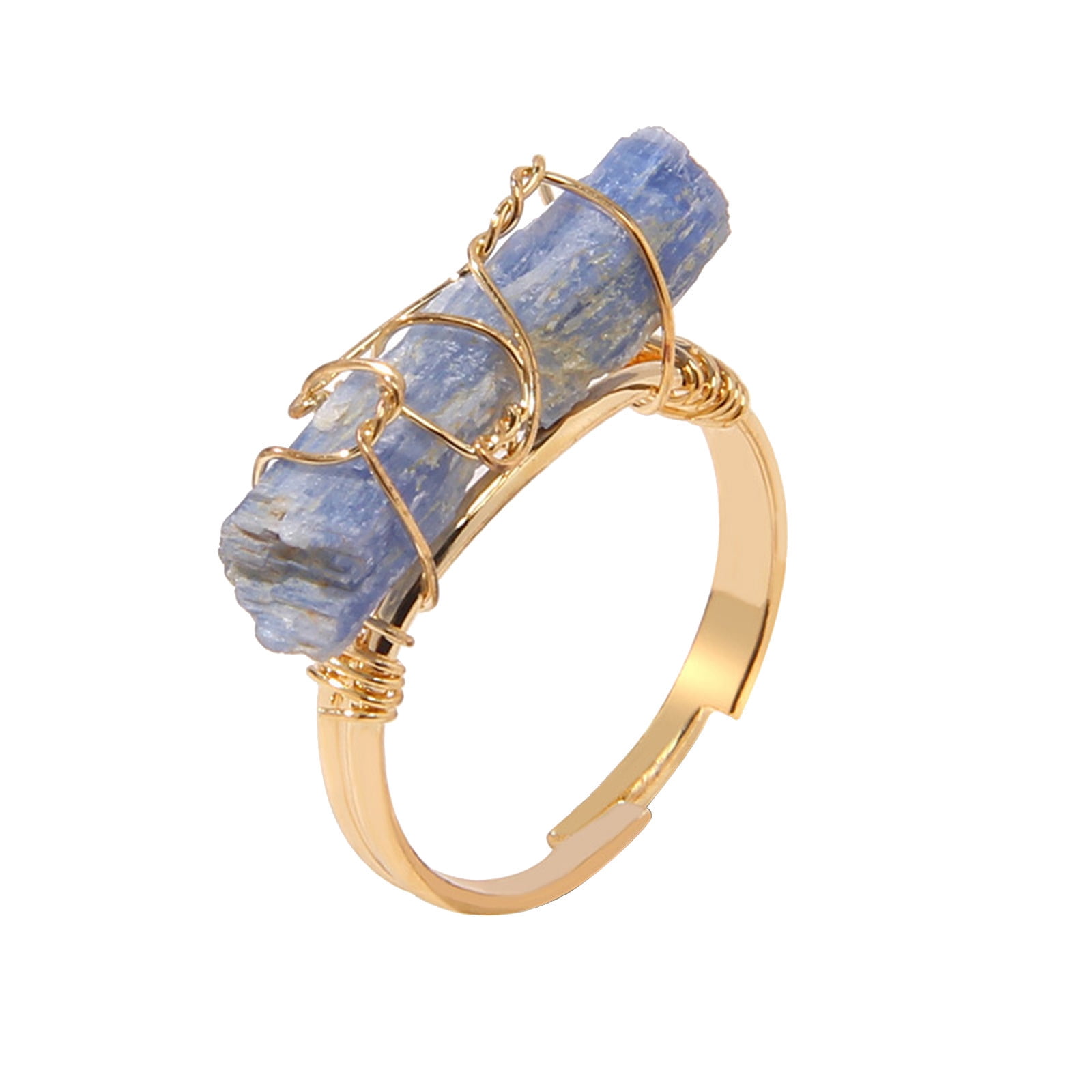 AYA Chakra Crystal Ring Crystal Ring Adjustable Gemstone Rings Copper ...