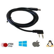 AYA USB Programming Cable with FTDI Chip for BaoFeng, Kenwood, AnyTone 2-Way Radios FTDI-USB-BOFG