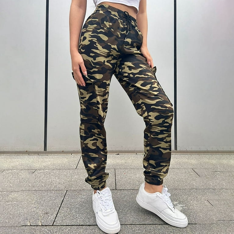 Camouflage jogger pants womens sale