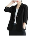 AYA Women's Linen Blouse Casual Long Sleeve Jacket