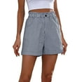 AYA Womens Linen Casual Shorts High Waisted Comfy Shorts Summer Cotton