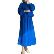 AYA Womens Muslim Abaya Solid Prayer Dress Islamic Maxi Kaftan with Hijab Dubai Full Length Dress