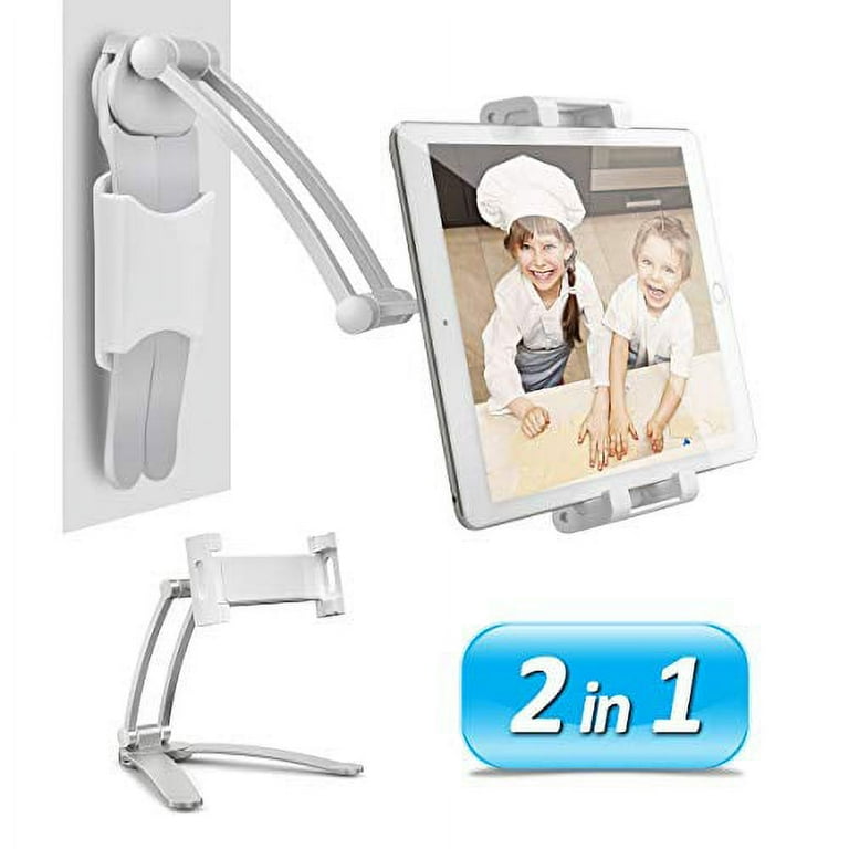 AYADA Kitchen Cabinet Tablet Holder, 2 in 1 Wall Mount Desktop Stand for ipad 12.9 Aluminum Alloy Metal Adjustable Multiangle Foldable Universal Phone AYADA Kitchen Cabinet Tablet Holder, 2 in 1 Wall Mount Desktop Stand for ipad 12.9 Aluminum Alloy Metal Adjustable Multiangle Foldable Universal Phone