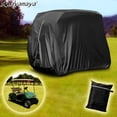 thumbnail image 1 of AYAMAYA 4 Passenger Golf Cart Covers, Heavy Duty 420D Waterproof UV Resistant Dustproof Golf Cart Cover Fits EZGO, Club Car, Yamaha (Black), 1 of 7