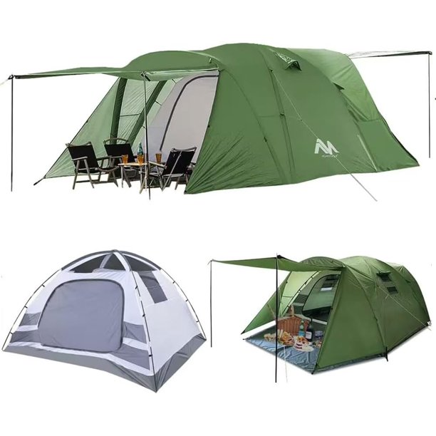 AYAMAYA 8 Person Camping Tent, Large Waterproof Easy Setup Family Tent