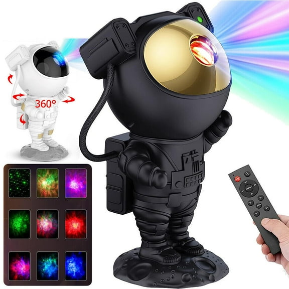 AYAMAYA Astronaut Galaxy Projector Starry Sky Star Nebula Night Light with Remote for Kids Bedroom Home, Black