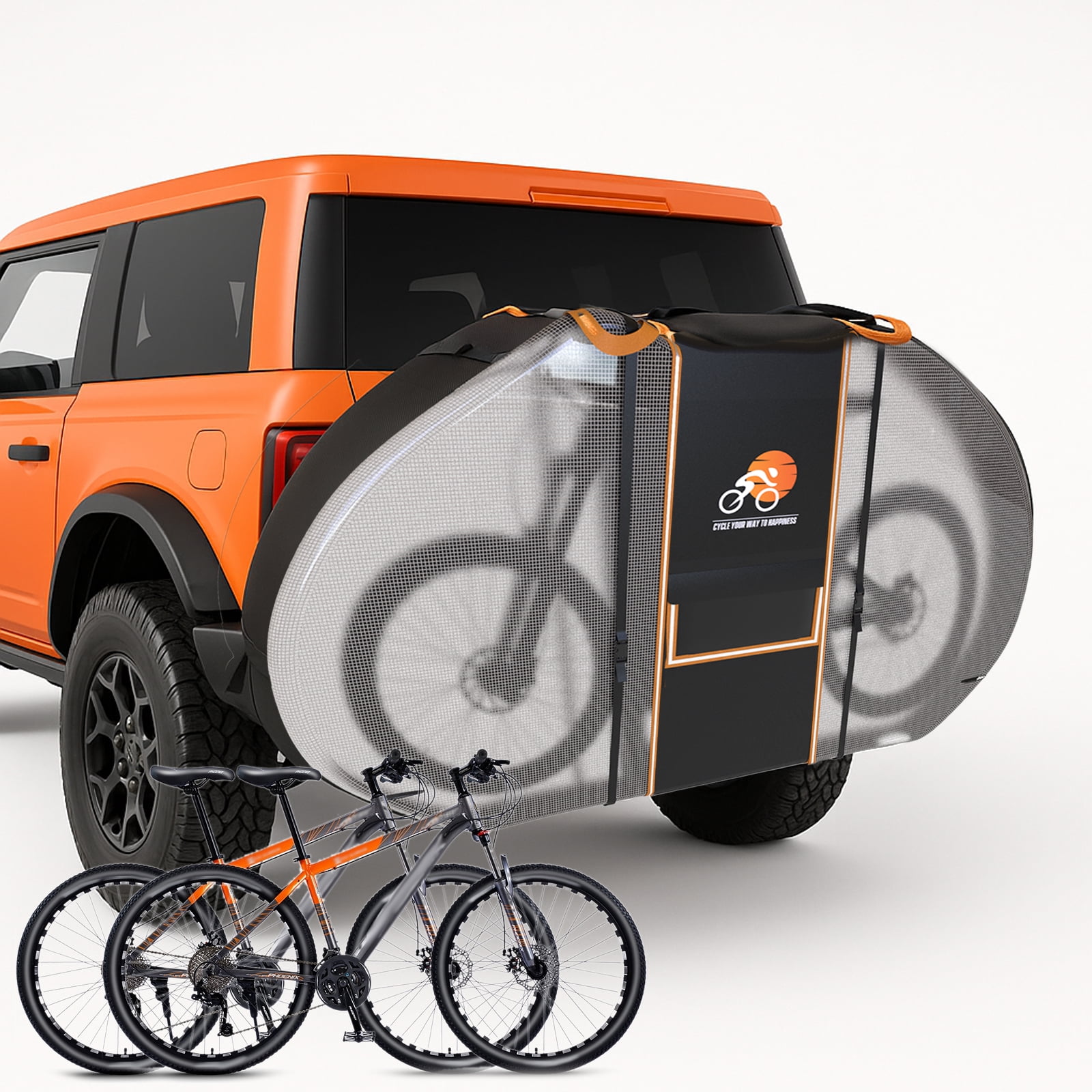 AYAMAYA Bike Cover for Transport on Rack, 600D Oxford Waterproof Bike ...