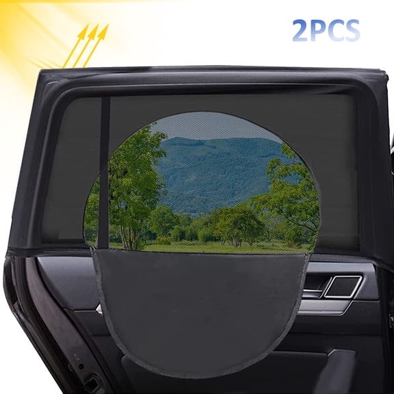 AYAMAYA Car Side Window Shades, Breathable Mesh Side Window Sun Shade With Zipper, Privacy And UV Protection Fit For Most Models Of Cars(2PCS)
