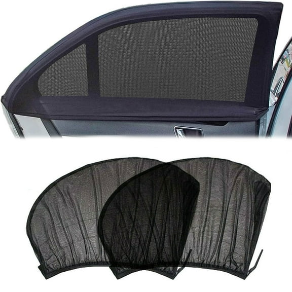 AYAMAYA Car Side Window Sun Shades, 2 Pack Breathable Mesh Window Cover Block Sun Rays & Keep Car Cool Fit for Most Vehicles