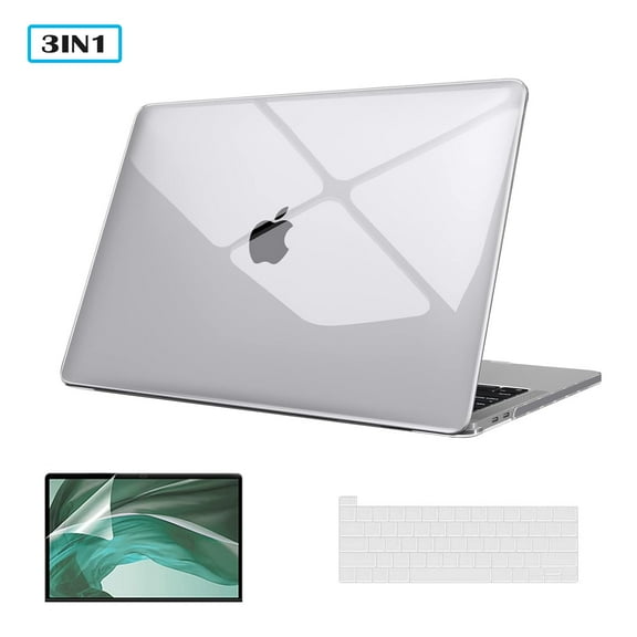 AYAMAYA Compatible with MacBook Pro 13 inch Case 2020 A2338 M1 A2251 A2289, Hard Shell Cover with Keyboard&Screen Protector for MacBook Pro 13.3 inch (Clear)