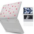 thumbnail image 1 of AYAMAYA Compatible with MacBook Air 13 inch Case 2025-2022 M4 A3240 M3 A3113 M2 A2681, Plastic Heart Hard Shell & Keyboard Cover & Screen Film, 1 of 8