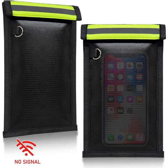 AYAMAYA Faraday Bag for Phones & Car Keys, Fireproof & Waterproof Signal Blocking Bag Blocks 5G, WiFi, GPS, RFID & Bluetooth, Anti-Theft Protection