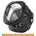 thumbnail image 1 of AYAMAYA For Samsung Galaxy Watch Ultra 2025 47mm, Full Coverage Hard PC Case with Glass Screen Protector for Galaxy Watch 7 Ultra, Black, 1 of 8