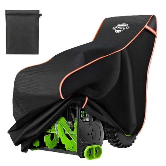 AYAMAYA Outdoor Snow Blower Covers, Heavy Duty 600D Windproof Snowblower Cover with Reflective Strip Universal for Gas Snow Thrower Outside Storage