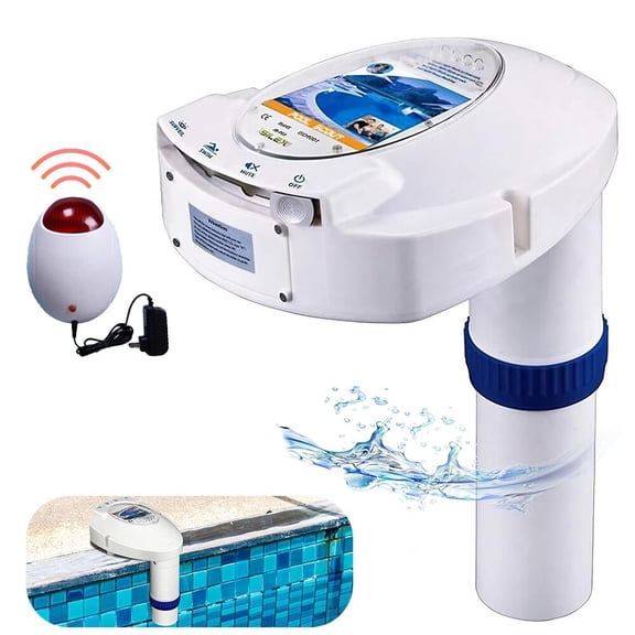 AYAMAYA Pool Alarm with Remote Receiver, Wireless Poolside Alarms for Inground & Above Ground Pools, Immersion Drown Monitor System for Kids Toddler Pets