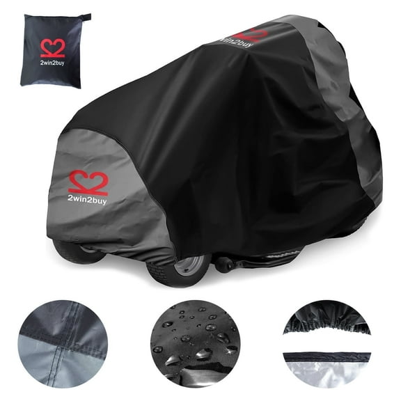 AYAMAYA Riding Lawn Mower Cover, Waterproof Durable 420D Oxford Lawn Tractor Cover with Storage Bag Universal Fit Decks up to 54"