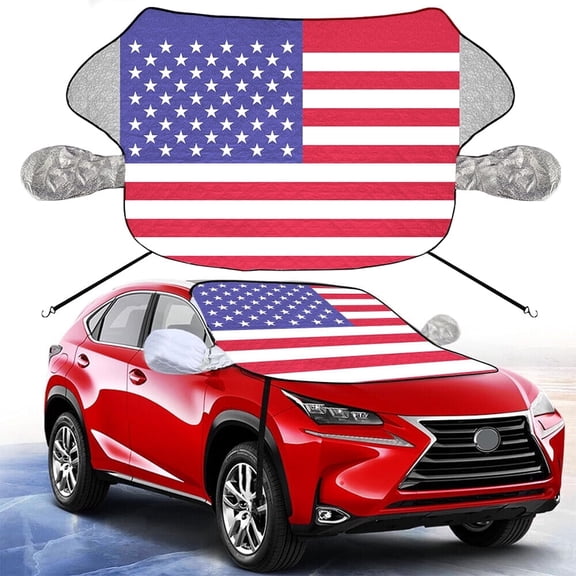 AYAMAYA Thick Cotton Windshield Snow Ice Cover,Heavy Duty Car Window Cover , Universal Size Fit for Most Car Suv Mini Van