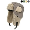 thumbnail image 1 of AYAMAYA Winter Hats for Men Women, Windproof Trapper Ushanka Hat with Ear Flaps, Russian Pilot Aviator Cap for Outdoor Warm, Gray, 1 of 8